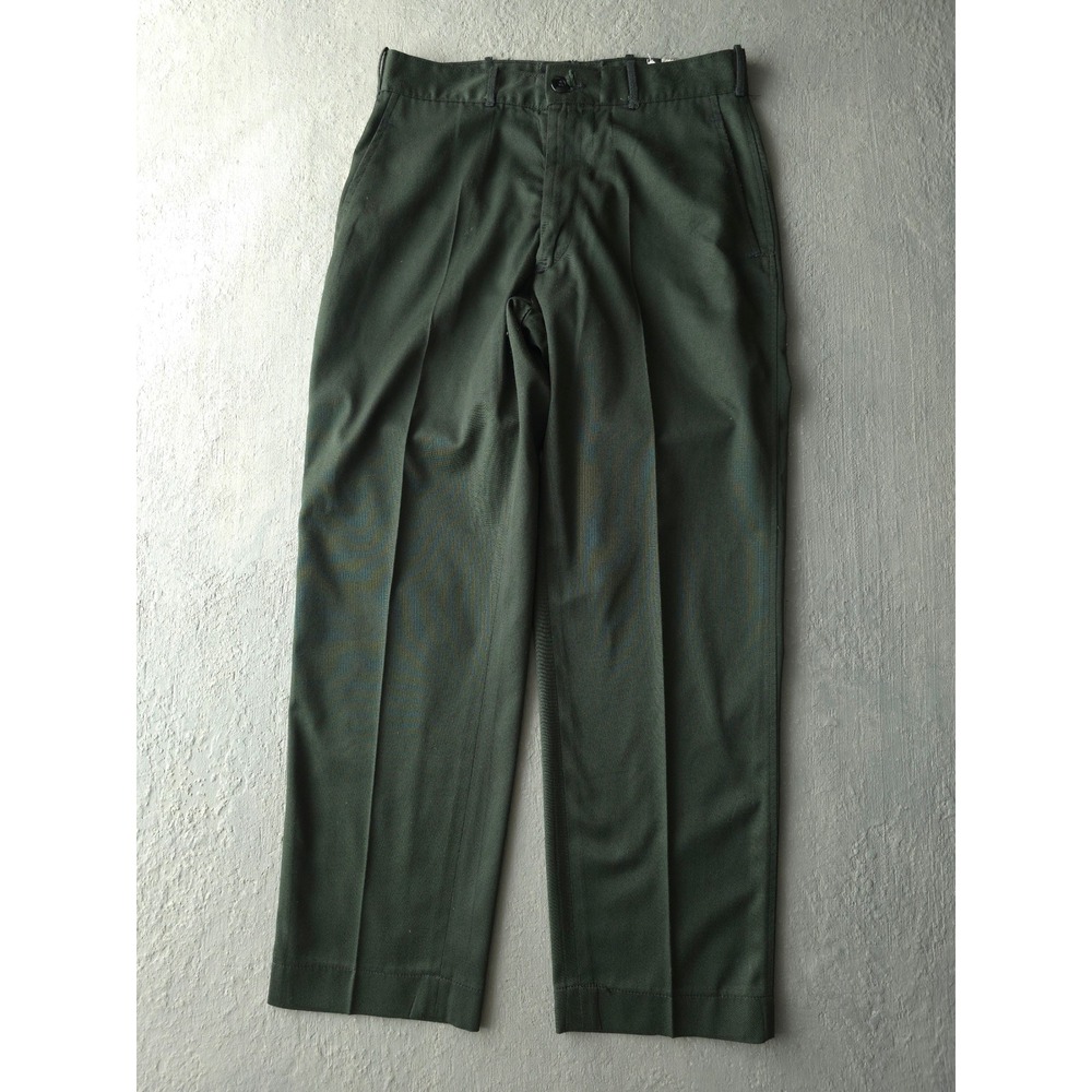 Vintage 1970s Federal Pants Inc. Dark Green Trousers 29x27 Workwear Canada